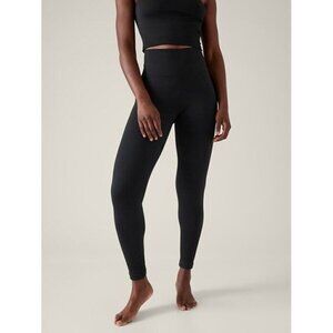 Athleta Aurora Seamless Black Ribbed Leggings Small